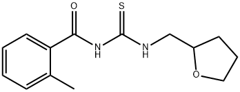 2-methyl-N-{[(tetrahydro-2-furanylmethyl)amino]carbonothioyl}benzamide 구조식 이미지