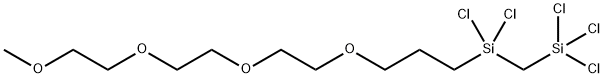 [2-Methoxy(Triethyleneoxy)Propyl]-1,1,1,3,3-Pentachloro-1,3-Disilapropane Structure