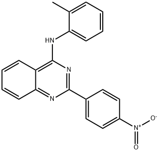 N-(2-methylphenyl)-2-(4-nitrophenyl)quinazolin-4-amine 구조식 이미지