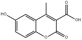 6-Hydroxy-4-methyl-2-oxo-2H-1-benzopyran-3-carboxylic acid 구조식 이미지