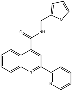 N-(furan-2-ylmethyl)-2-(pyridin-2-yl)quinoline-4-carboxamide 구조식 이미지