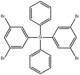 bis(3,5-dibromophenyl)diphenylsilane Structure