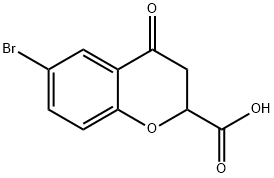 6-bromo-4-oxochroman-2-carboxylic acid Structure