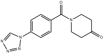 1-{[4-(1H-tetrazol-1-yl)phenyl]carbonyl}piperidin-4-one Structure
