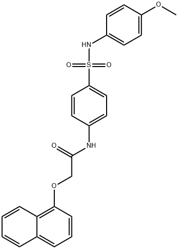 N-(4-{[(4-methoxyphenyl)amino]sulfonyl}phenyl)-2-(1-naphthyloxy)acetamide 구조식 이미지