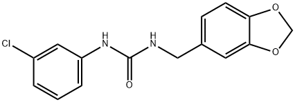 1-(1,3-benzodioxol-5-ylmethyl)-3-(3-chlorophenyl)urea 구조식 이미지