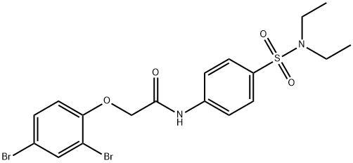 2-(2,4-dibromophenoxy)-N-[4-(diethylsulfamoyl)phenyl]acetamide Structure