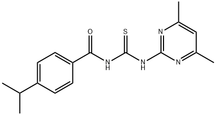 N-[(4,6-dimethylpyrimidin-2-yl)carbamothioyl]-4-(propan-2-yl)benzamide Structure