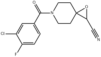 6-(3-chloro-4-fluorobenzoyl)-1-Oxa-6-azaspiro[2.5]octane-2-carbonitrile Structure