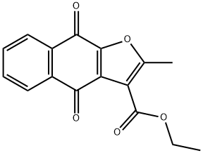 2-Methyl-4,9-dioxo-4,9-dihydro-naphtho[2,3-b]furan-3-carboxylic acid ethyl ester Structure