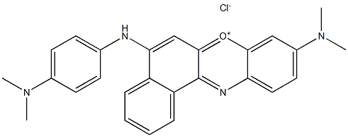 9-(dimethylamino)-5-((4-(dimethylamino)phenyl)amino)benzo[a]phenoxazin-7-ium chloride 구조식 이미지