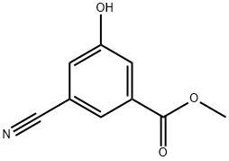 메틸3-시아노-5-하이드록시벤조에이트 구조식 이미지