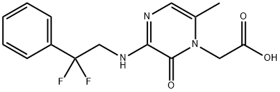 2-(3-((2,2-difluoro-2-phenylethyl)amino)-6-methyl-2-oxopyrazin-1(2H)-yl)acetic acid(WXG00509) Structure