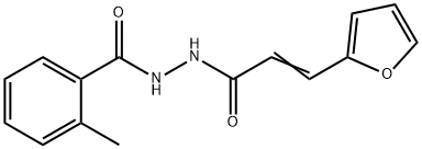 N'-[(2E)-3-(furan-2-yl)prop-2-enoyl]-2-methylbenzohydrazide 구조식 이미지