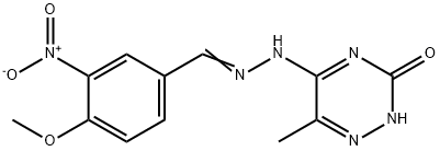 3-nitro-4-methoxybenzaldehyde (6-methyl-3-oxo-2,3-dihydro-1,2,4-triazin-5-yl)hydrazone Structure