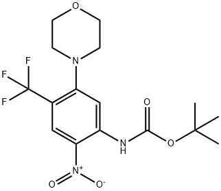 tert-Butyl (5-morpholino-2-nitro-4-(trifluoromethyl)phenyl)carbamate Structure