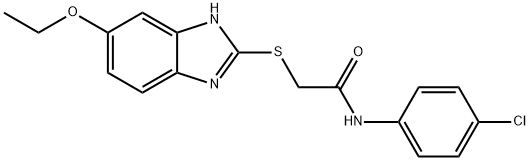 N-(4-chlorophenyl)-2-[(5-ethoxy-1H-benzimidazol-2-yl)sulfanyl]acetamide Structure