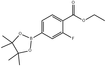 Ethyl 2-fluoro-4-(4,4,5,5-tetramethyl-1,3,2-dioxaborolan-2-yl)benzoate 구조식 이미지