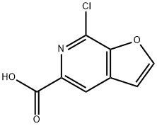 7-chlorofuro[2,3-c]pyridine-5-carboxylic acid 구조식 이미지