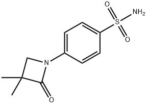 4-(3,3-dimethyl-2-oxo-1-azetidinyl)benzenesulfonamide 구조식 이미지