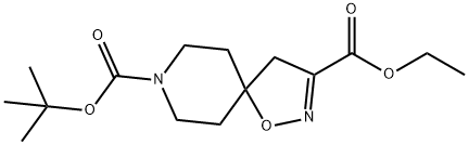 8-tert-butyl 3-ethyl 1-oxa-2,8-diazaspiro[4.5]dec-2-ene-3,8-dicarboxylate 구조식 이미지