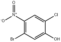 5-Bromo-2-chloro-4-nitro-phenol 구조식 이미지