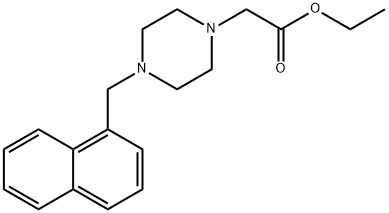 ethyl 2-(4-(naphthalen-1-ylmethyl)piperazin-1-yl)acetate Structure