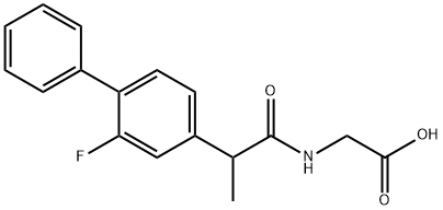 2-[2-(3-fluoro-4-phenylphenyl)propanoylamino]acetic acid Structure