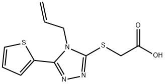 {[4-allyl-5-(2-thienyl)-4H-1,2,4-triazol-3-yl]sulfanyl}acetic acid Structure