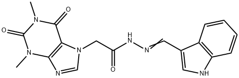 2-(1,3-dimethyl-2,6-dioxo-1,2,3,6-tetrahydro-7H-purin-7-yl)-N'-(1H-indol-3-ylmethylene)acetohydrazide Structure