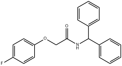 N-(diphenylmethyl)-2-(4-fluorophenoxy)acetamide 구조식 이미지