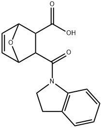 3-(indoline-1-carbonyl)-7-oxabicyclo[2.2.1]hept-5-ene-2-carboxylic acid Structure