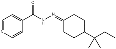 N'-(4-(tert-pentyl)cyclohexylidene)isonicotinohydrazide Structure