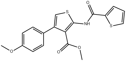 methyl 4-(4-methoxyphenyl)-2-[(thien-2-ylcarbonyl)amino]thiophene-3-carboxylate 구조식 이미지