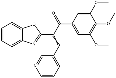 (2E)-2-(1,3-benzoxazol-2-yl)-3-(pyridin-3-yl)-1-(3,4,5-trimethoxyphenyl)prop-2-en-1-one Structure