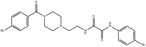 N-(4-bromophenyl)-N'-(2-{4-[(4-bromophenyl)carbonyl]piperazin-1-yl}ethyl)ethanediamide 구조식 이미지