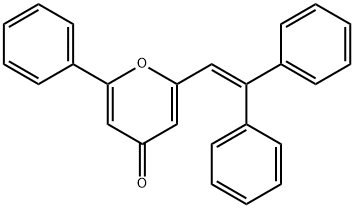 2-(2,2-Diphenylvinyl)-6-phenyl-4H-pyran-4-one Structure