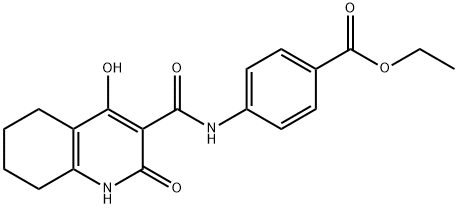 ethyl 4-{[(2,4-dihydroxy-5,6,7,8-tetrahydroquinolin-3-yl)carbonyl]amino}benzoate Structure