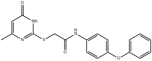 2-[(4-hydroxy-6-methylpyrimidin-2-yl)sulfanyl]-N-(4-phenoxyphenyl)acetamide 구조식 이미지