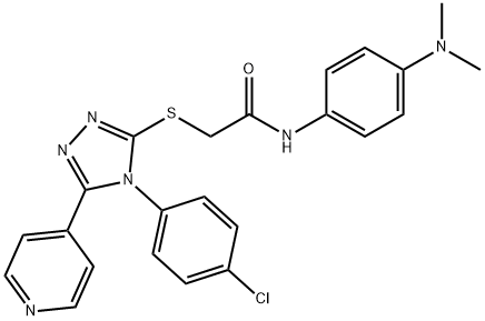 2-{[4-(4-chlorophenyl)-5-(pyridin-4-yl)-4H-1,2,4-triazol-3-yl]sulfanyl}-N-[4-(dimethylamino)phenyl]acetamide Structure