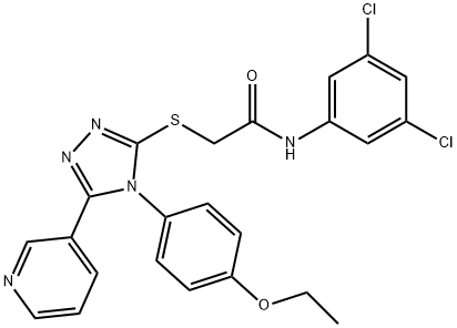 N-(3,5-dichlorophenyl)-2-{[4-(4-ethoxyphenyl)-5-(pyridin-3-yl)-4H-1,2,4-triazol-3-yl]sulfanyl}acetamide Structure