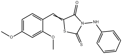 (5Z)-5-(2,4-dimethoxybenzylidene)-3-(phenylamino)-2-thioxo-1,3-thiazolidin-4-one Structure
