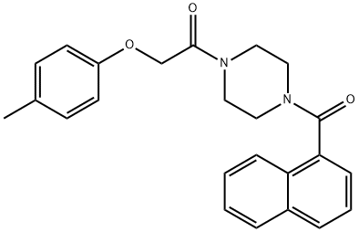 2-(4-methylphenoxy)-1-[4-(naphthalen-1-ylcarbonyl)piperazin-1-yl]ethanone Structure