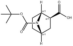 (1R,2S,4S)-7-Azabicyclo[2.2.1]heptane-2,7-dicarboxylic acid 7-tert-butyl ester Structure