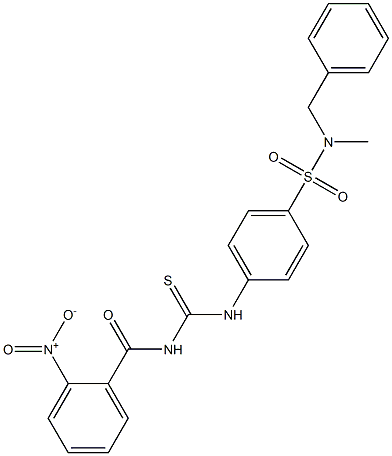 N-({4-[benzyl(methyl)sulfamoyl]phenyl}carbamothioyl)-2-nitrobenzamide Structure