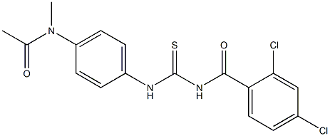 N-[({4-[acetyl(methyl)amino]phenyl}amino)carbonothioyl]-2,4-dichlorobenzamide Structure