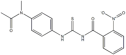 N-({4-[acetyl(methyl)amino]phenyl}carbamothioyl)-2-nitrobenzamide Structure