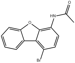 1-Brom-4-acetamidodibenzofuran 구조식 이미지