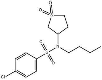 N-butyl-4-chloro-N-(1,1-dioxidotetrahydrothiophen-3-yl)benzenesulfonamide Structure