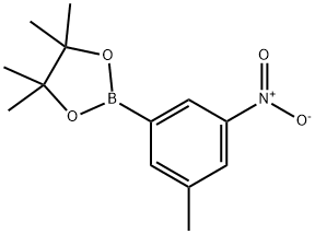 4,4,5,5-tetramethyl-2-(3-methyl-5-nitrophenyl)-1,3,2-dioxaborolane Structure